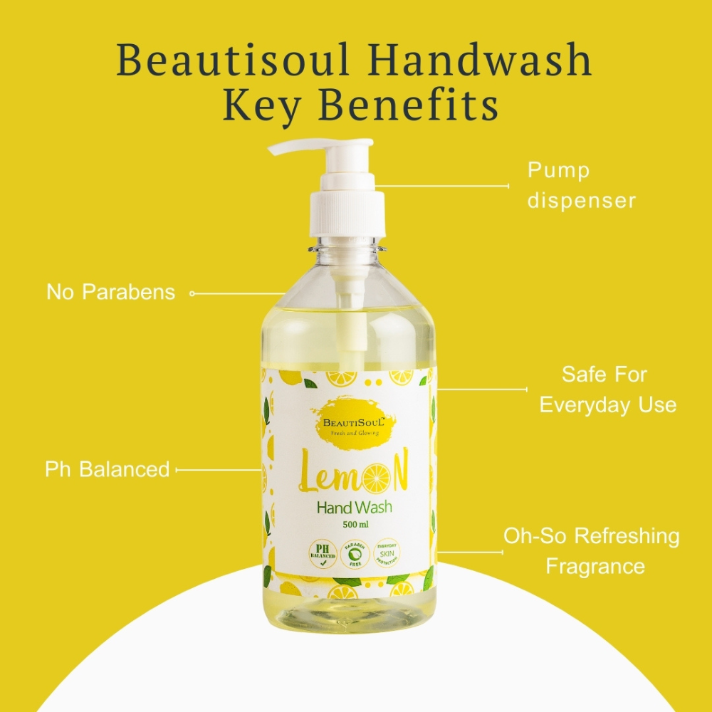 
                  
                    Beautisoul Lemon Handwash with Pure Lemon and Glycerin (500ml)
                  
                