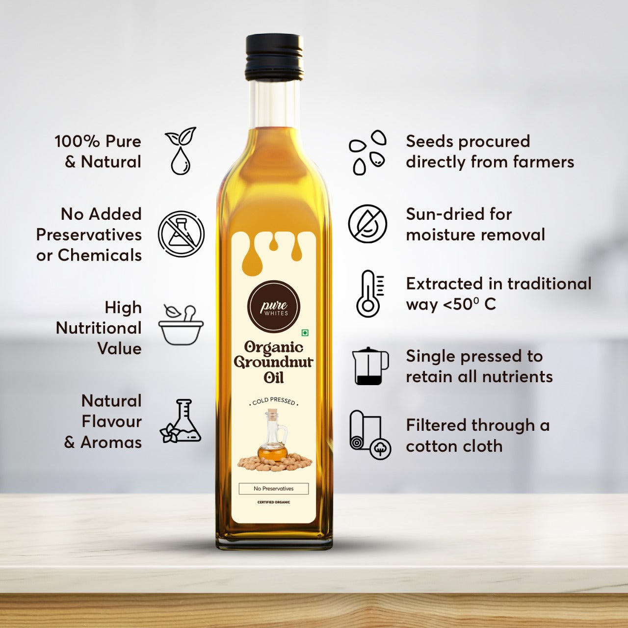 
                  
                    Cold Pressed Groundnut Oil (1L)
                  
                